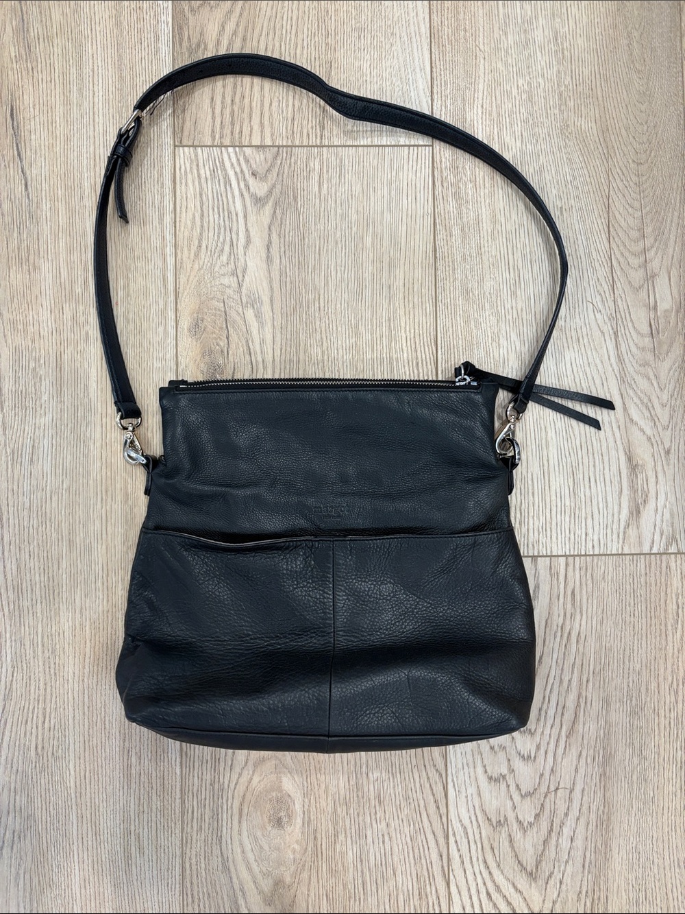 Margot NY Black Leather Crossbody Bag - Classic Women's Shoulder Bag
